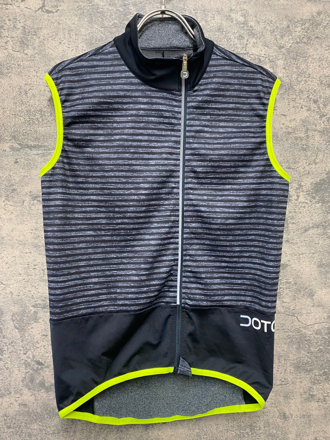 KM203 ドットアウト DOTOUT サイクルベスト ジレ 黒グレー M 裏起毛