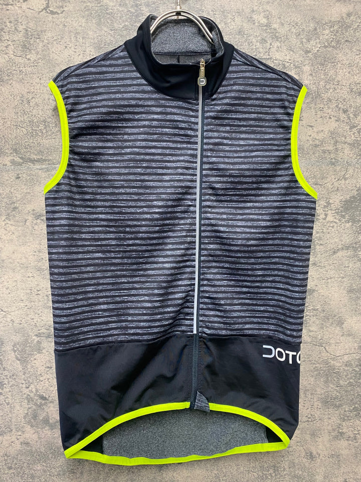 KM203 ドットアウト DOTOUT サイクルベスト ジレ 黒グレー M 裏起毛