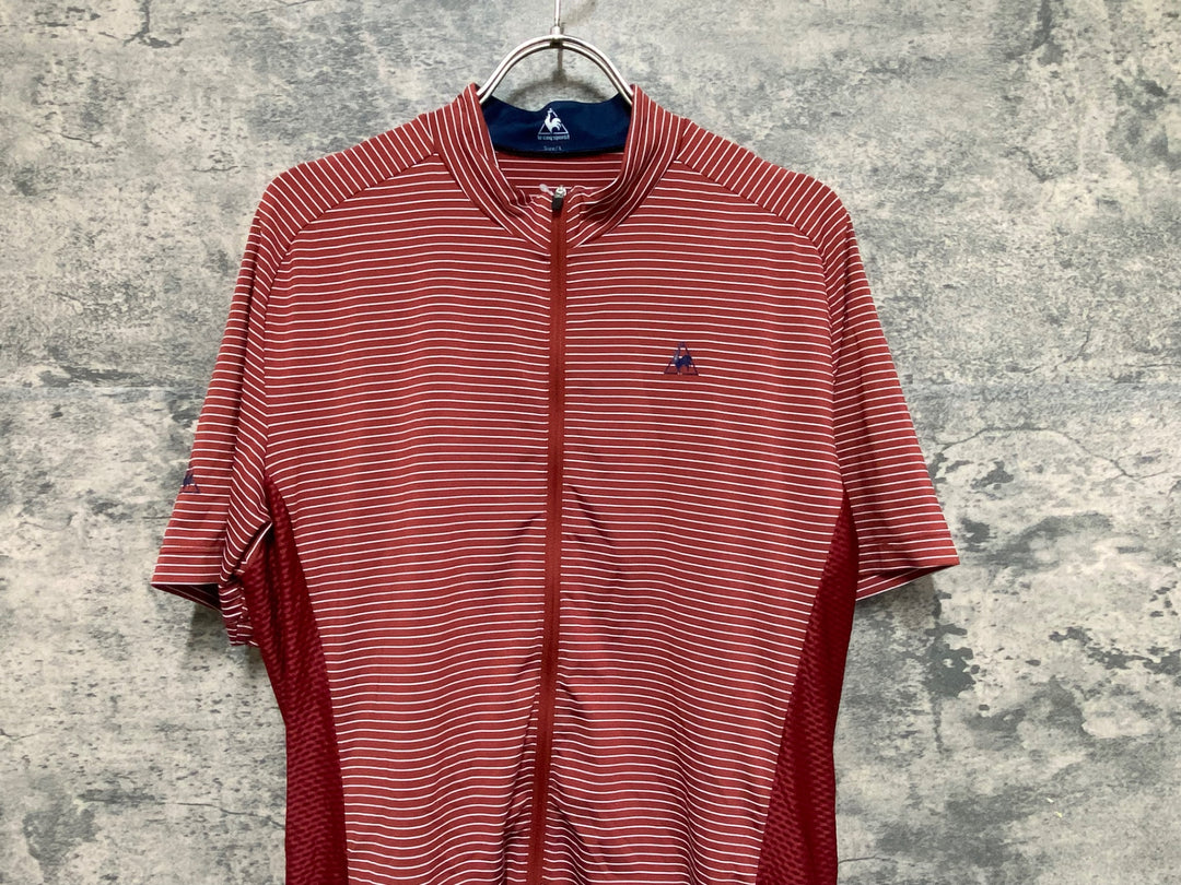 KA706 ルコックスポルティフ le coq sportif 半袖 サイクルジャージ Lサイズ 赤