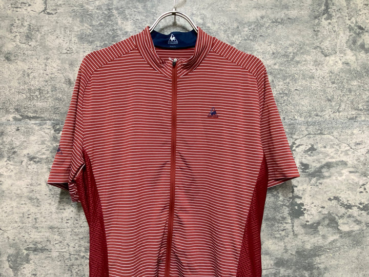 KA706 ルコックスポルティフ le coq sportif 半袖 サイクルジャージ Lサイズ 赤