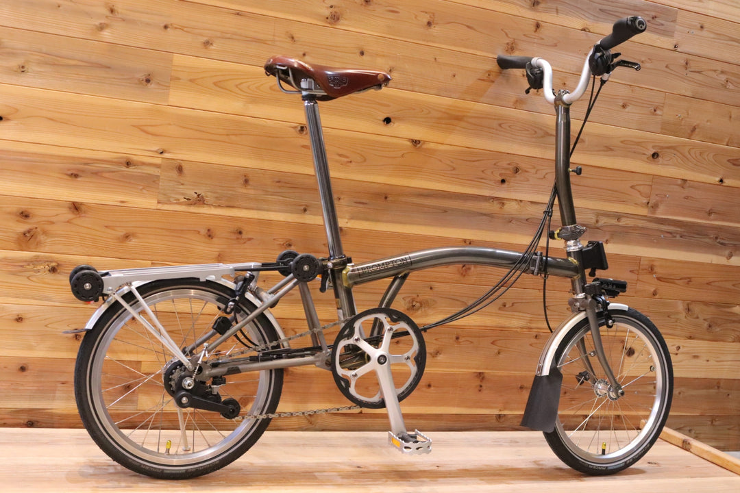 ブロンプトン BROMPTON M6R-X RAW LACQUER 2×3速 2018モデル 16インチ 折り畳み ミニベロ フォールディングバイク チタンフォーク バック 【広島店】
