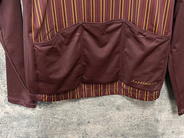 JW564 カペルミュール KAPELMUUR 長袖 サイクルジャージ 朱色 XLサイズ 裏起毛