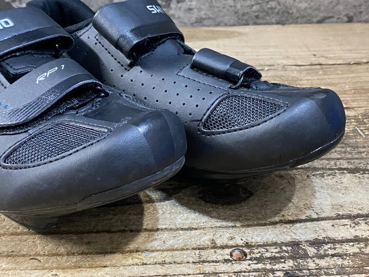 KG413 シマノ SHIMANO RP1 SHRP100-S L ビンディングシューズ 3穴 ブラック EU38 ※ペン字あり