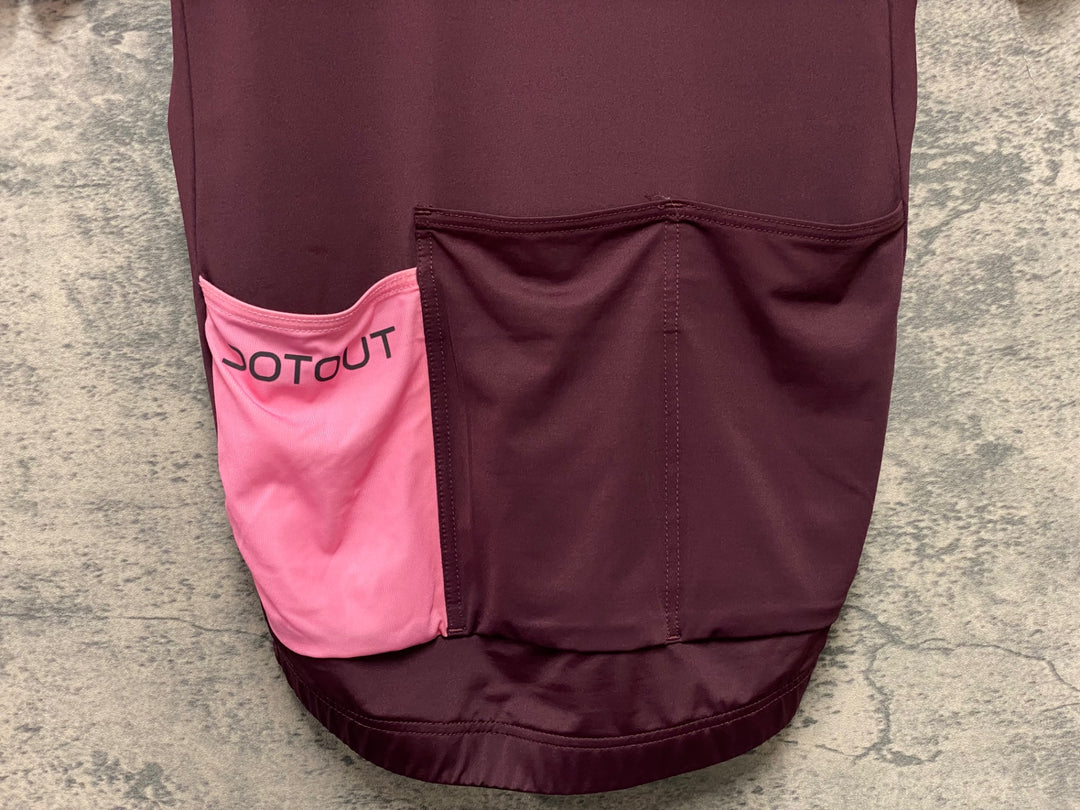 KM230 ドットアウト DOTOUT FANATICA JERSEY 半袖 サイクルジャージ 赤グレー S