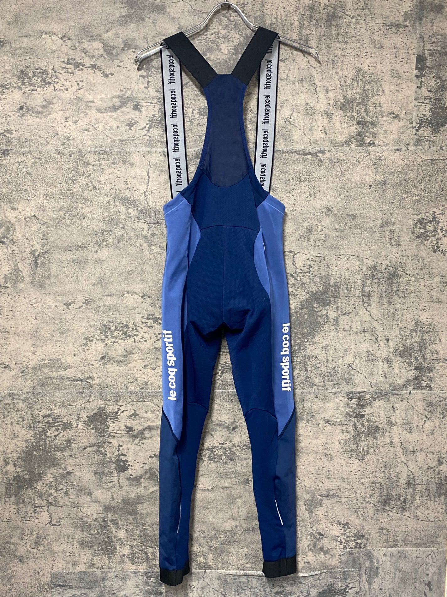 KH065 ルコックスポルティフ le coq sportif ビブタイツ 青 L 裏起毛