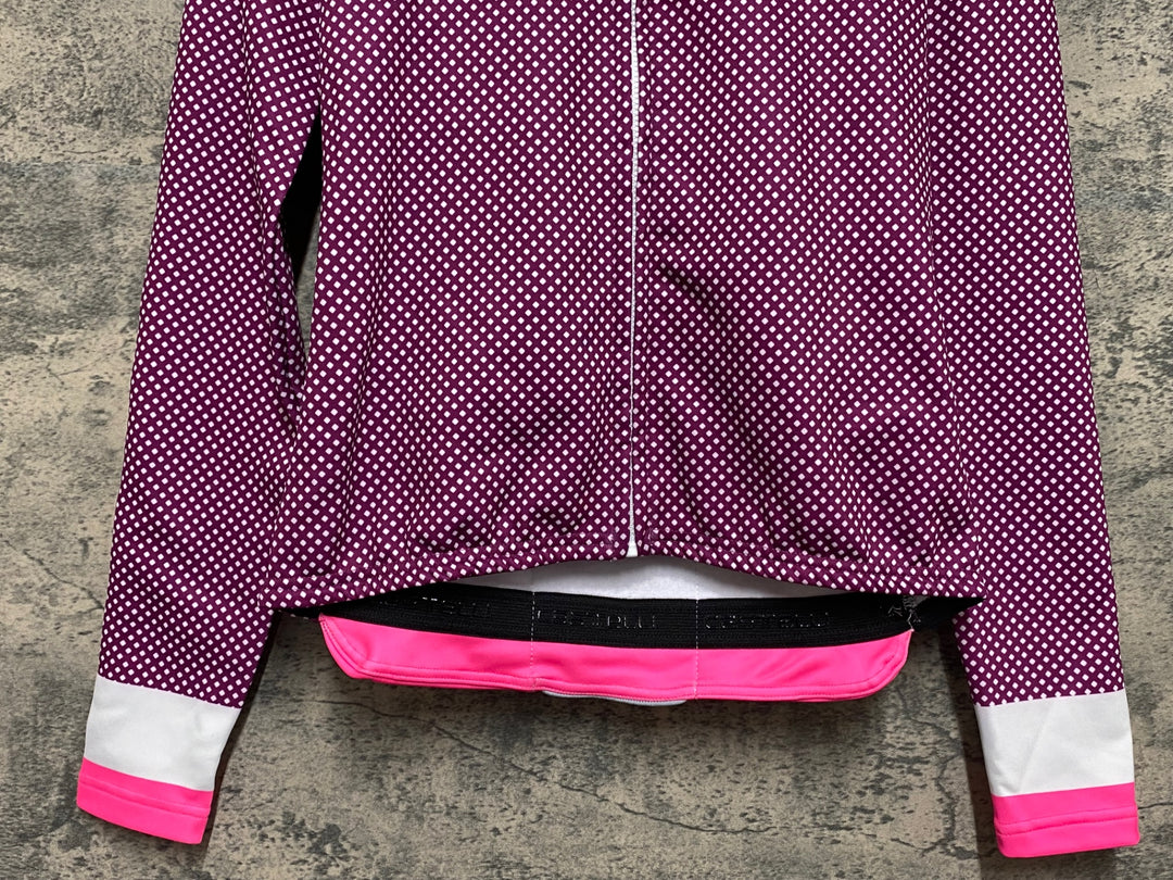 JN496 カステリ CASTELLI 長袖 サイクルジャージ ピンク XS 裏起毛