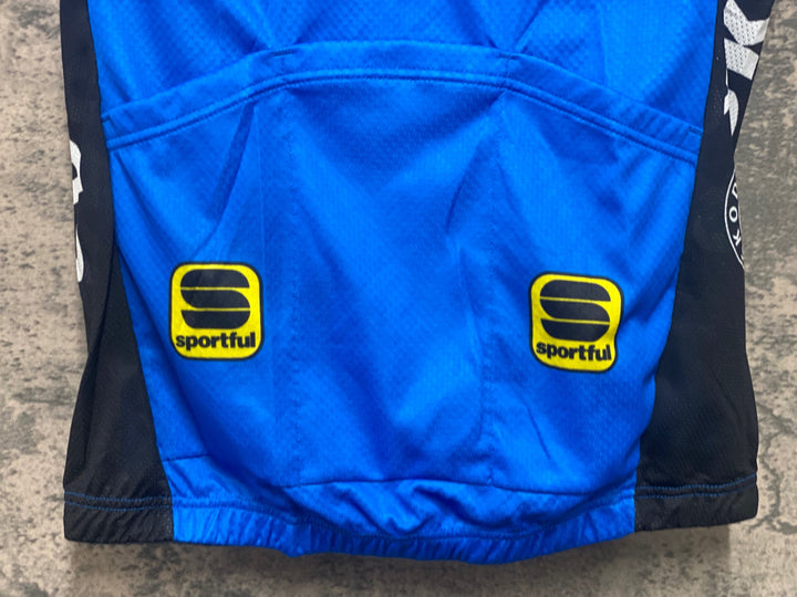 JV559 スポーツフル sportful 半袖 サイクルジャージ 白 青 M ITALIA Skoda