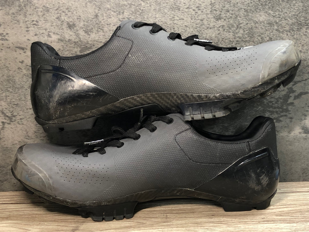 JS597 スペシャライズド SPECIALIZED S-WORKS Recon Lace ビンディングシューズ 2穴 EU42 グレー 紐