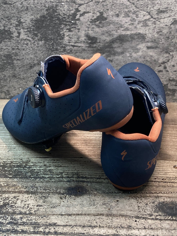 JT130 スペシャライズド SPECIALIZED TORCH 2.0 ビンディングシューズ 3穴 ネイビー オレンジ EU42