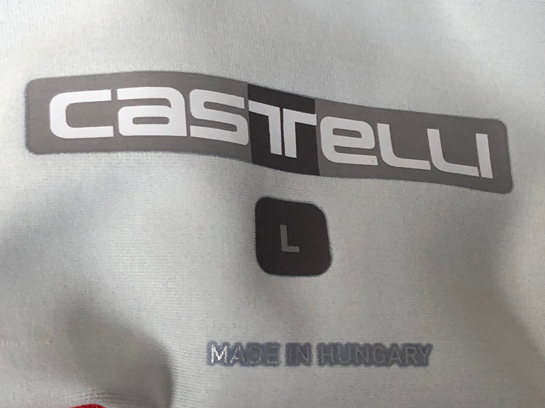 JV728 カステリ CASTELLI ビブショーツ 黒赤 L INEOS