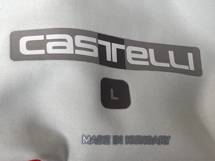 JV728 カステリ CASTELLI ビブショーツ 黒赤 L INEOS