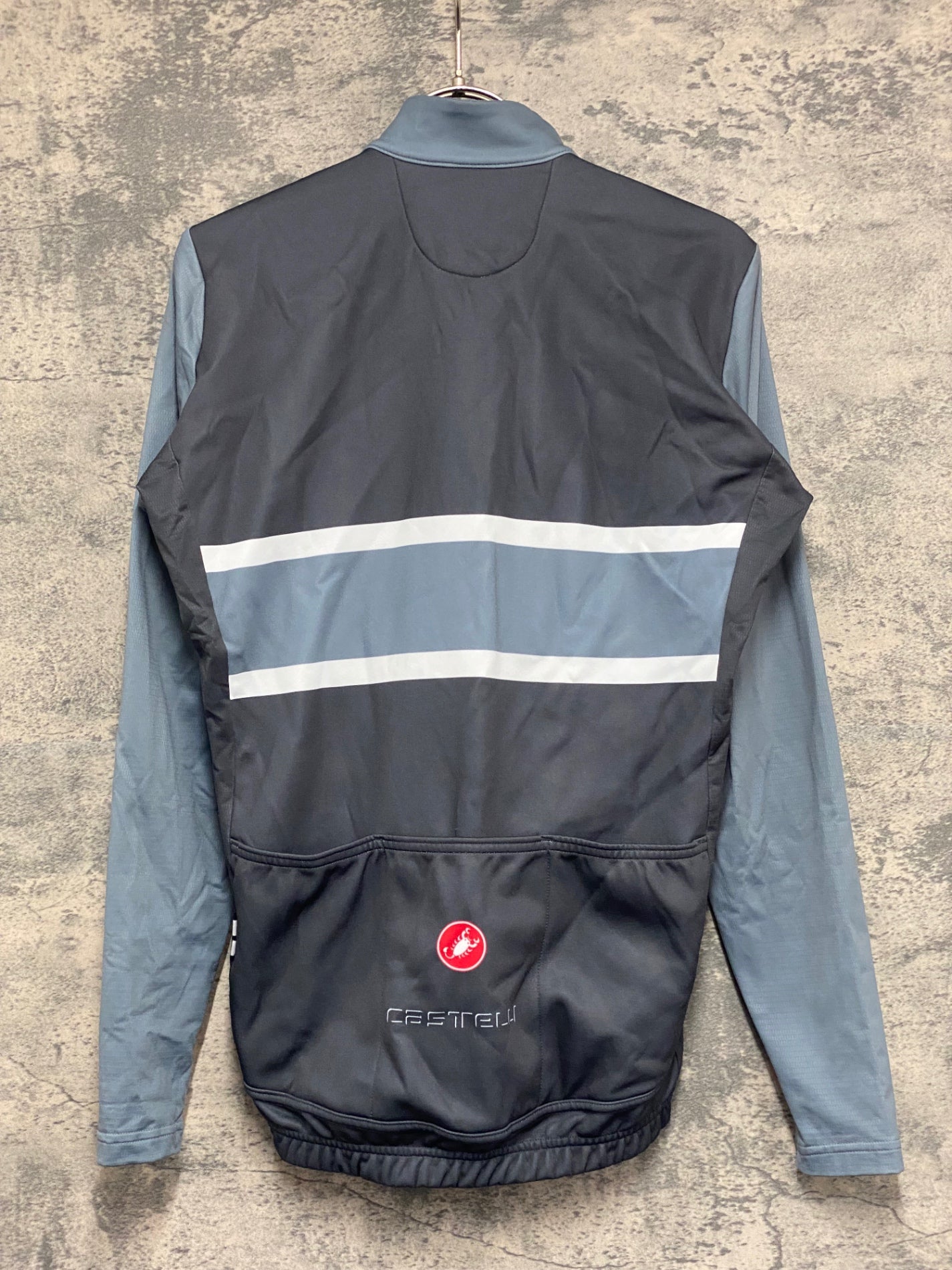 KD433 カステリ CASTELLI 長袖 サイクルジャージ グレー M 裏起毛