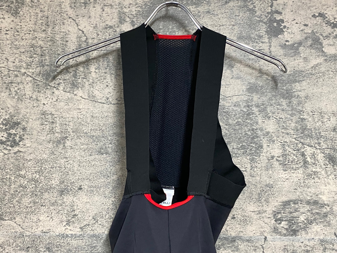 KF643 カステリ CASTELLI ビブタイツ 黒 S 裏起毛