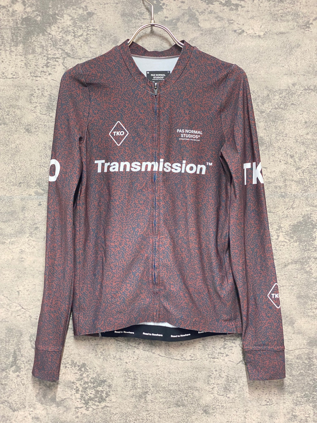 KB879 パスノーマルスタジオ PAS NORMAL STUDIOS T.K.O. Mechanism Long Sleeve Jersey - Transmission 23AW 長袖 サイクルジャージ 赤 M 裏起毛