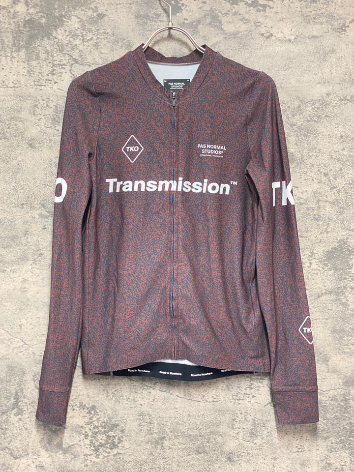 KB879 パスノーマルスタジオ PAS NORMAL STUDIOS T.K.O. Mechanism Long Sleeve Jersey - Transmission 23AW 長袖 サイクルジャージ 赤 M 裏起毛