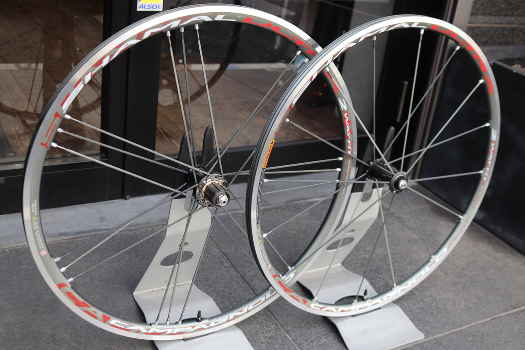 カンパニョーロ Campagnolo シャマル ウルトラ Shamal Ultra 2WAY-FIT チューブレス アルミ クリンチャー ホイールセット チタングレー シマノ10S 未使用品 【東京南麻布店】