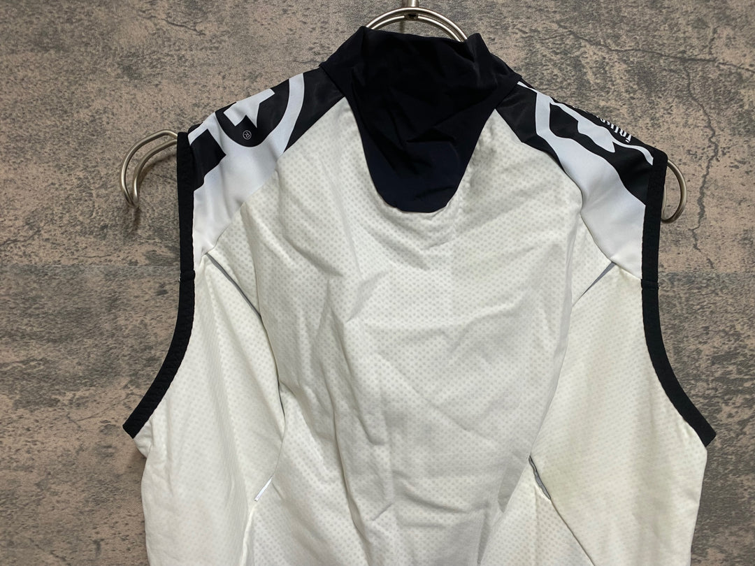 JQ934 アソス ASSOS iG.falken Zahn ジレ サイクルベスト 白 M 裏起毛 ※一部色褪せ