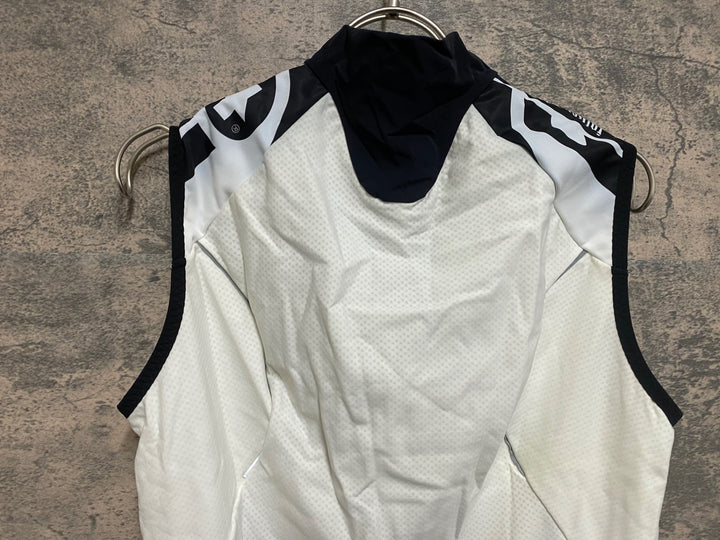 JQ934 アソス ASSOS iG.falken Zahn ジレ サイクルベスト 白 M 裏起毛 ※一部色褪せ