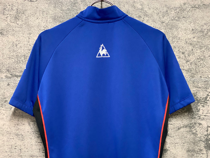 KI224 ルコックスポルティフ le coq sportif 半袖 サイクルジャージ 青 M