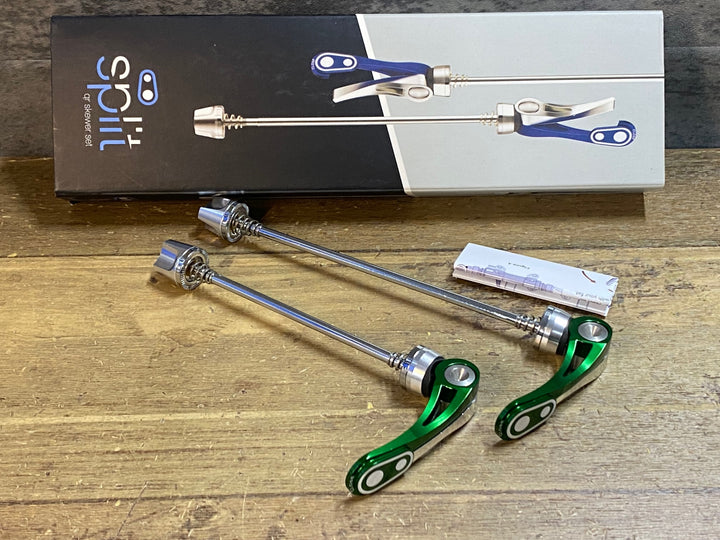 JR815 クランクブラザーズ crankbrothers splkit QR skewer pair green クリックリリース