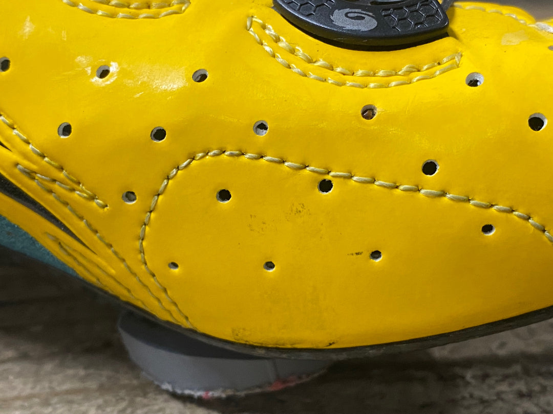 KH239 シディ SIDI WIRE Carbon Vernice Chris Froome Limited Edition ビンディングシューズ 3穴 黄色 EU40 ※傷や汚れあり