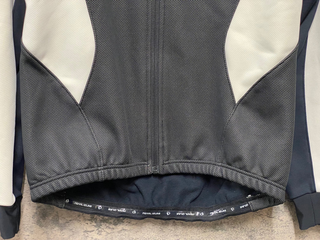 JI037 パールイズミ PEARL iZUMi 長袖 サイクルジャケット 白 黒 L 裏起毛