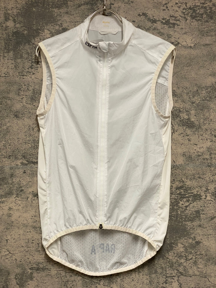 KG524 ラファ Rapha ジレ サイクルベスト 白 S ※チャック取手破損