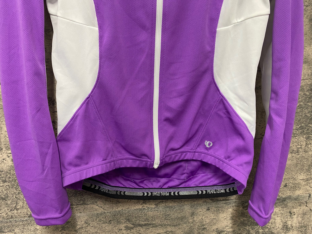 KD217 パールイズミ PEARL iZUMi UVロングスリーブジャージ 半袖/長袖 サイクルジャージ  着脱式 紫 M