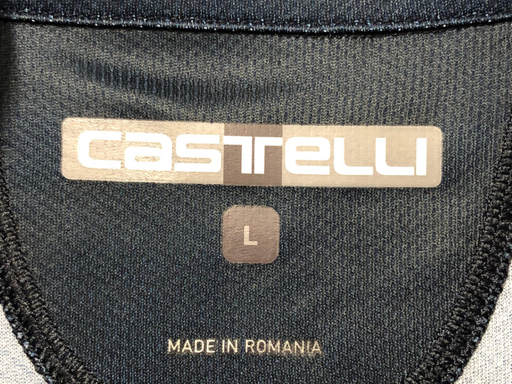 JJ815 カステリ CASTELLI 半袖 サイクルジャージ 紺 白 L