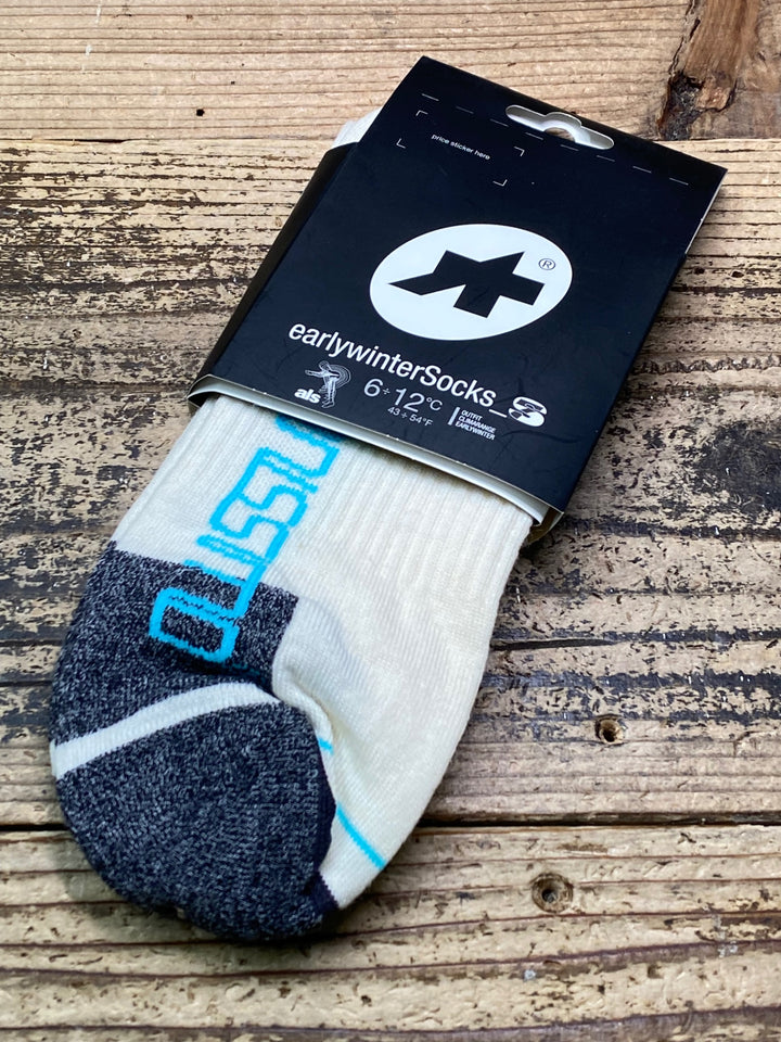 JQ213 アソス assos earlywinterSocks S7 サイクルソックス 白 2