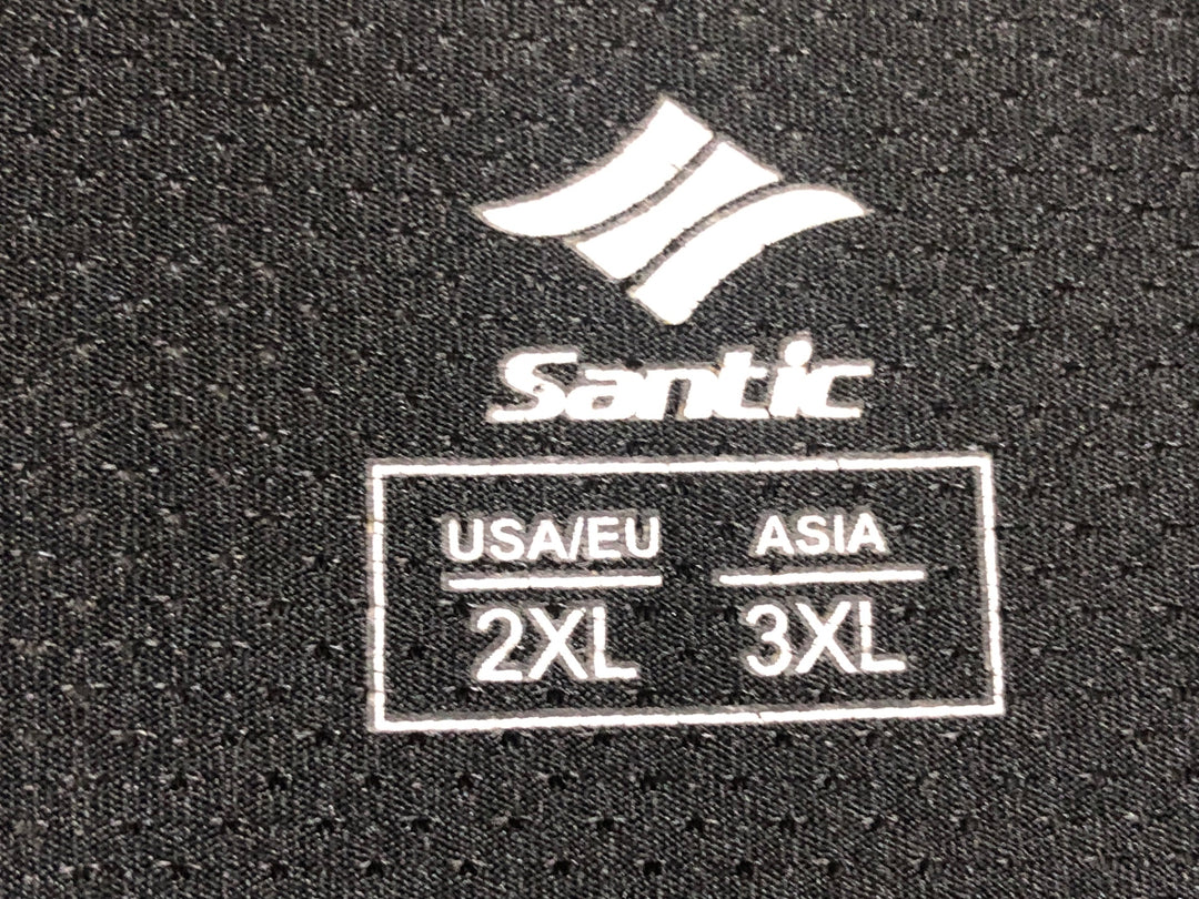 KD676 サンティック SANTIC 半袖 サイクルジャージ 黒 2XL