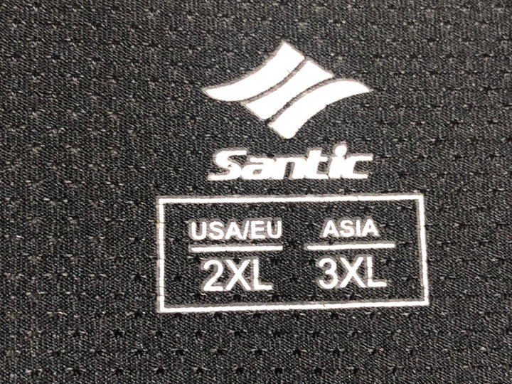 KD676 サンティック SANTIC 半袖 サイクルジャージ 黒 2XL