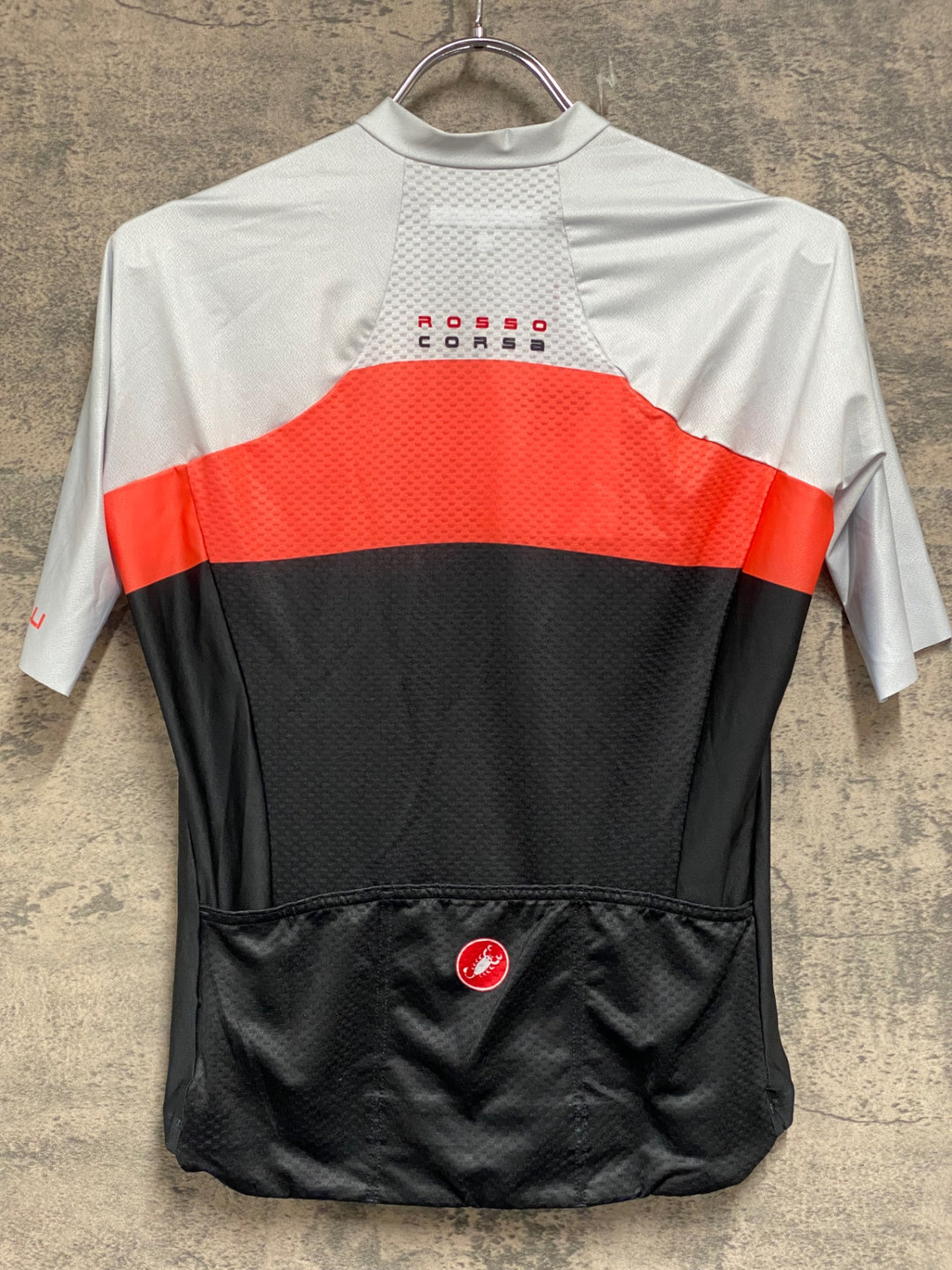 JV047 カステリ CASTELLI 半袖 サイクルジャージ グレー オレンジ ブラック レディース M 未使用