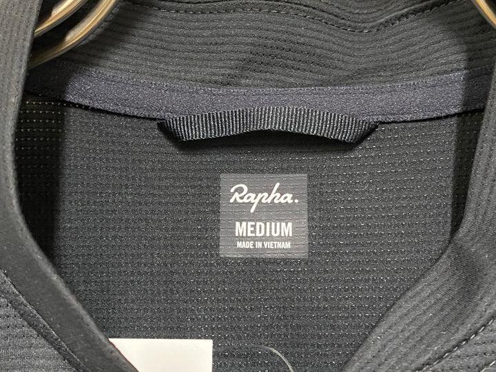 KF216 ラファ Rapha CLASSIC FLYWEIGHT JERSEY 半袖 サイクルジャージ 黒 M ※穴空きのためジャンク