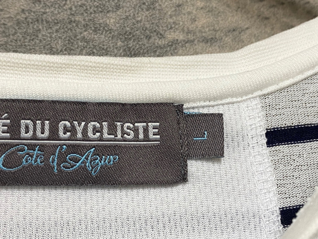 KD066 カフェドシクリステ CAFE DU CYCLISTE PAULINE Men 半袖 サイクルジャージ グラベル 白 ボーダー L