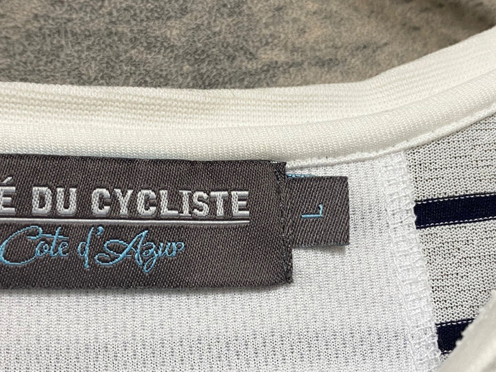 KD066 カフェドシクリステ CAFE DU CYCLISTE PAULINE Men 半袖 サイクルジャージ グラベル 白 ボーダー L