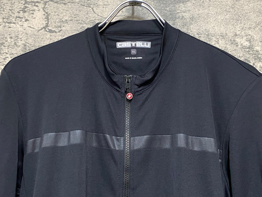 JQ860 カステリ CASTELLI CLASSIFICA JERSEY 半袖 サイクルジャージ 黒 XL