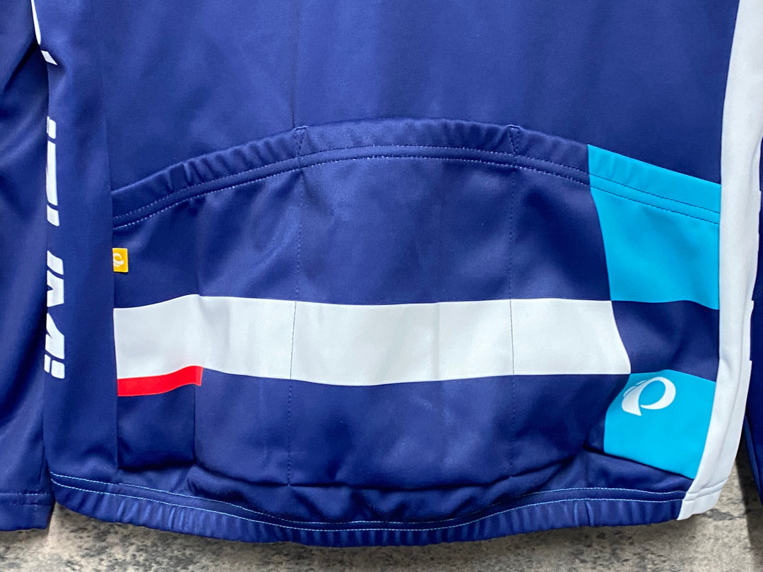 KI473 パールイズミ PEARL iZUMi 長袖 サイクルジャージ 裏起毛 M 紺白