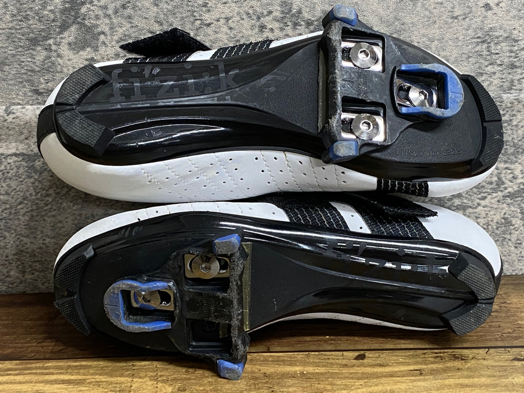 KC431 フィジーク fizik TEMPO R5 POWERSTRAP ビンディングシューズ 白黒 EU38 SPD-SL