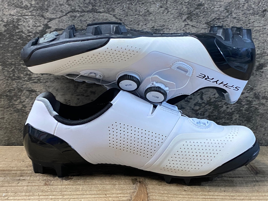 KD173 シマノ SHIMANO エスファイア S-PHYER SHXC902M ビンディングシューズ 白 SPD EU43.5