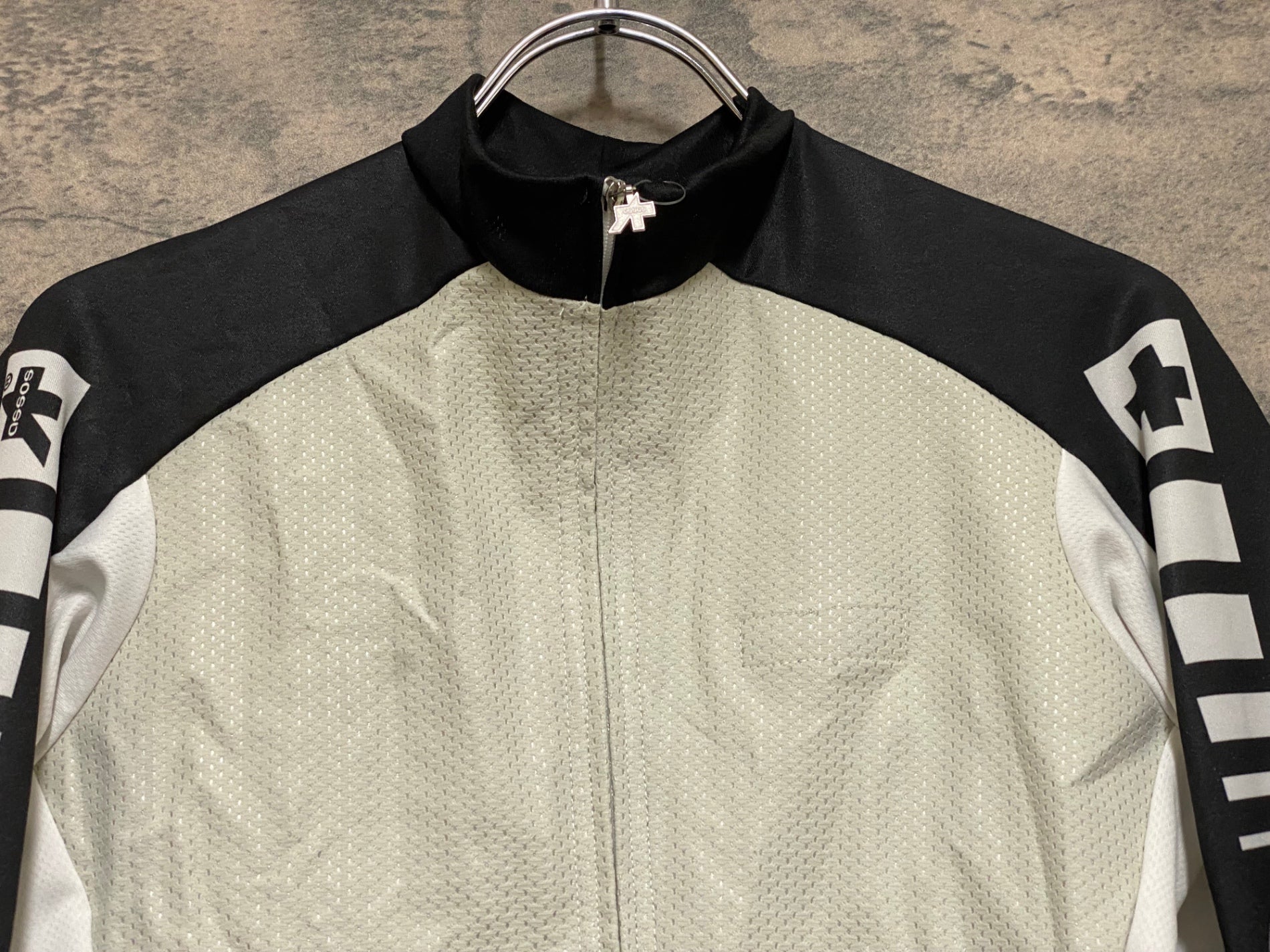 JQ220 アソス assos AIR BLOCK 799 長袖 サイクルジャージ M 赤黒 防風