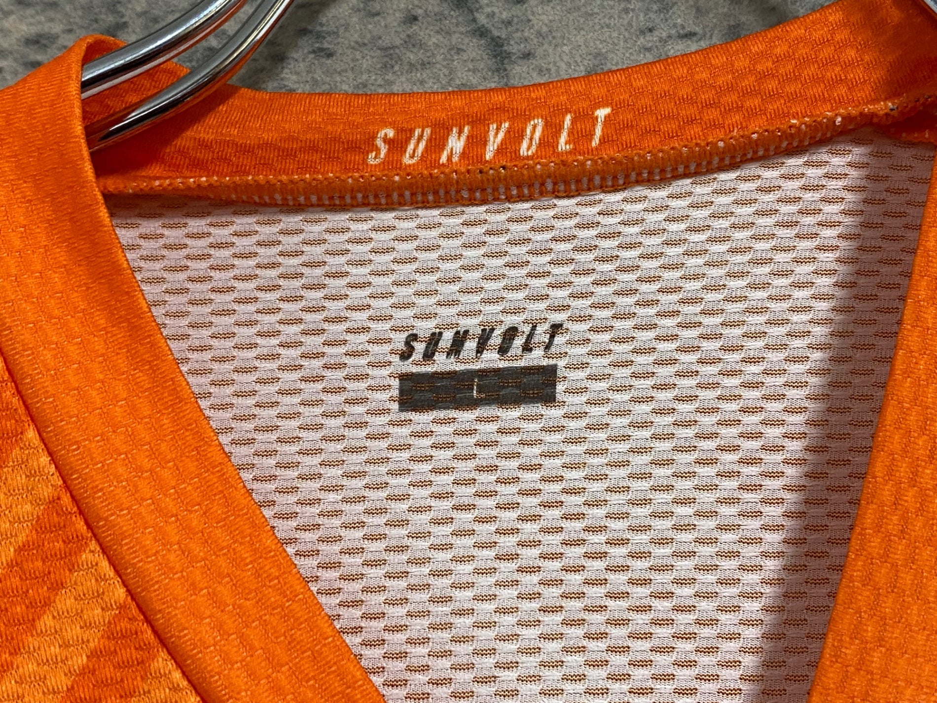 JW065 サンボルト SUNVOLT 半袖 ワンピース オレンジ ネイビー L