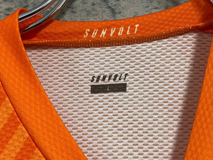 JW065 サンボルト SUNVOLT 半袖 ワンピース オレンジ ネイビー L