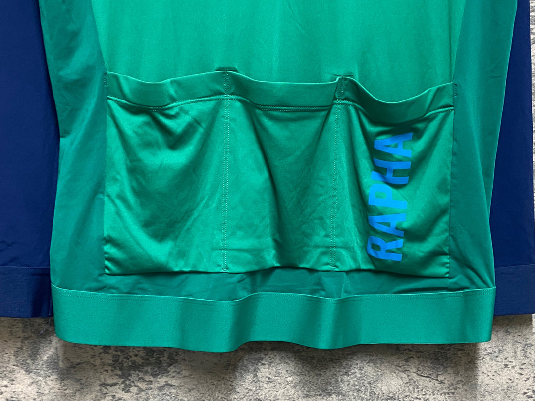 KP813 ラファ RAPHA PROTEAM LONG SLEEVE TRAINING JERSEY 長袖サイクルジャージ 緑 XXL