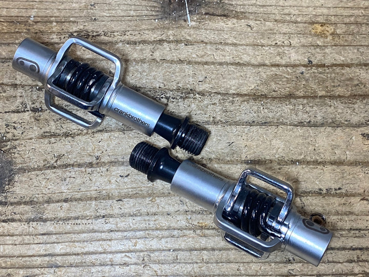JV024 クランクブラザーズ CRANKBROTHERS エッグビーター EGGBEATER1 ビンディングペダル スチールシャフト 黒シルバー