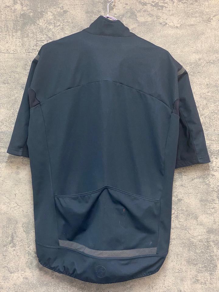KR437 カステリ CASTELLI gabba Ros Black Out Jersey 半袖 サイクルジャケット 黒 3XL 裏起毛