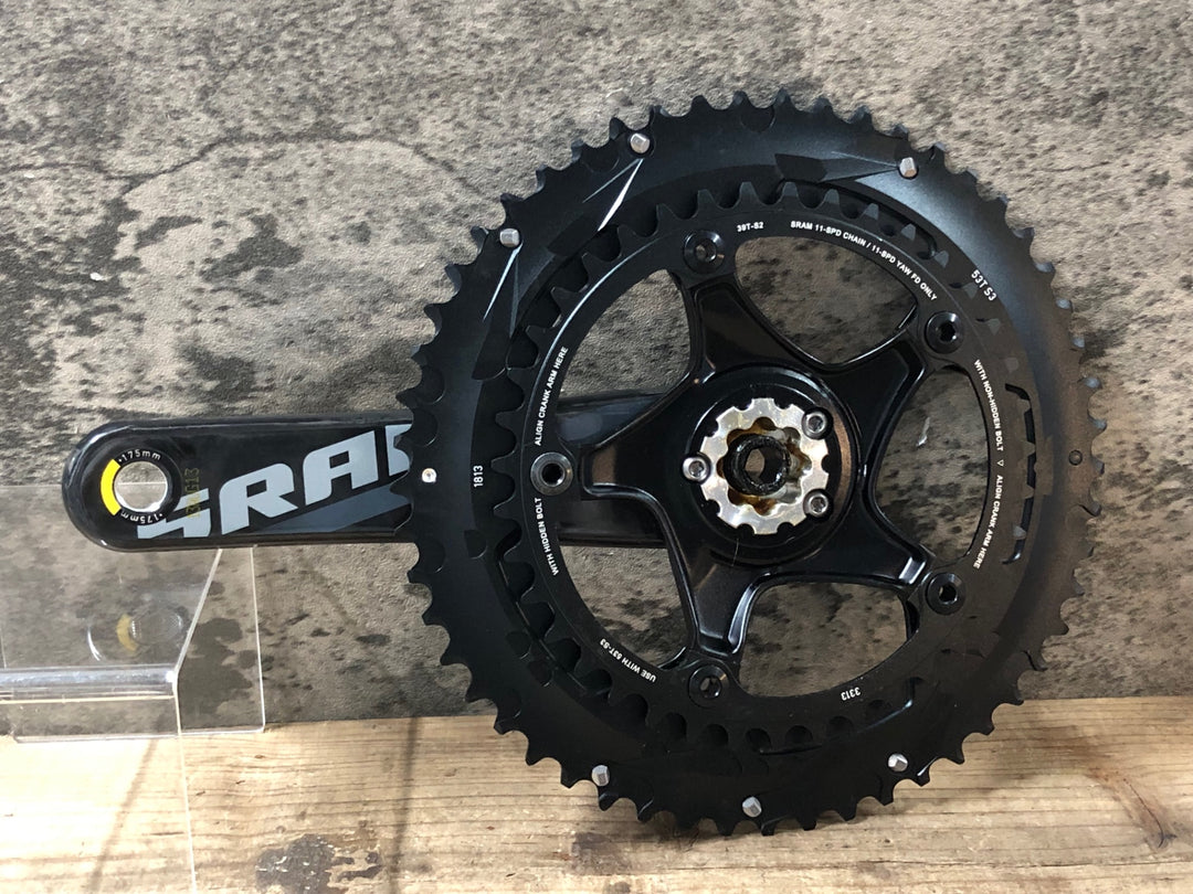 JS277 スラム SRAM FORCE 22 カーボン クランクセット 175mm BB30 XGide R 53/39T 130BCD ※アーム変形エラー品
