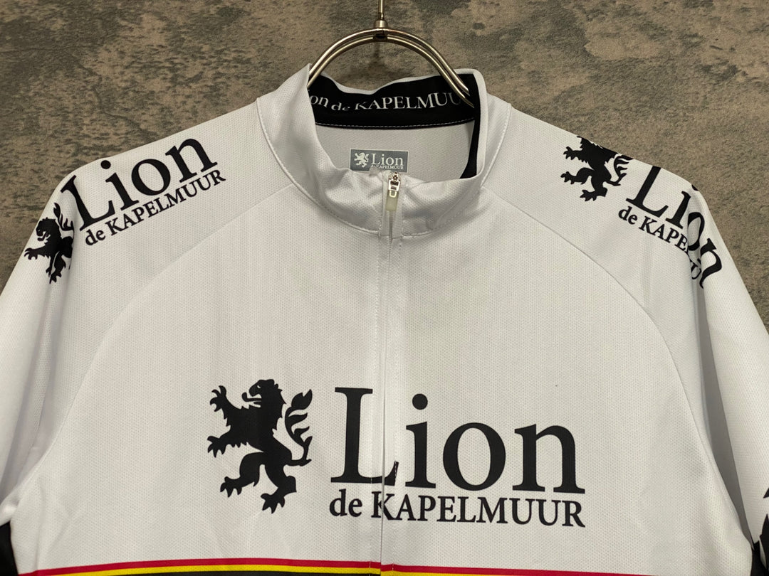 JX276 リオンドカペルミュール Lion de KAPELMUUR 半袖 サイクルジャージ 白 XL