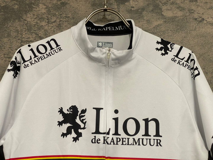 JX276 リオンドカペルミュール Lion de KAPELMUUR 半袖 サイクルジャージ 白 XL