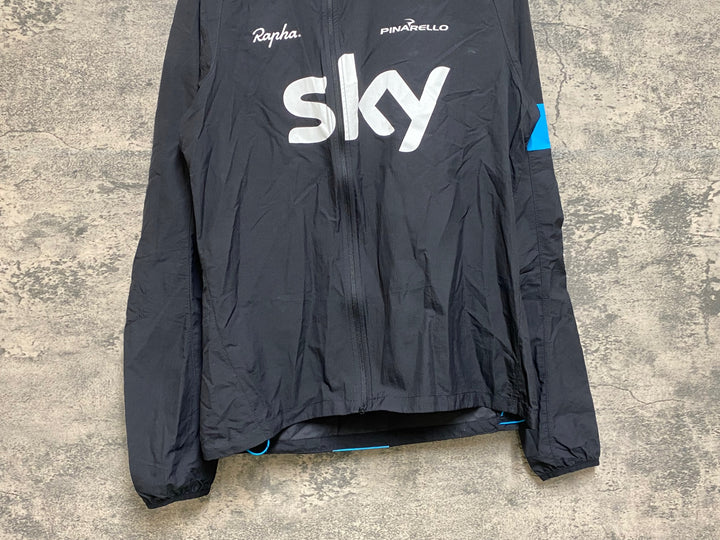 JN159 ラファ Rapha MEN’S SPRAY JACKET 長袖 ウィンドブレーカー 黒 S TEAM Sky